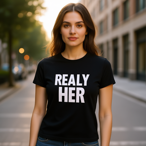 Camiseta Corta de Moda para Mujer Realy Her, Cuello Redondo, Corte Ajustado, Estampada, Estilo Y2K, Tejido de Spandex y Poliéster, para Todas las Temporadas - Product Image 2