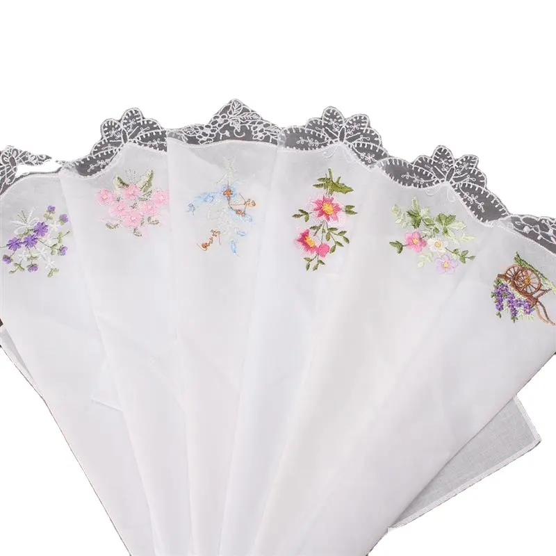 Tissu en dentelle de papillon brodé pour femme, mouchoir avec motif Floral Hanky, tissu assorti, Vintage, nouvelle collection, 2020