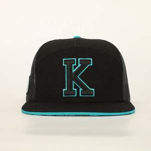 Vente en gros Casquette de sport de plein air personnalisée 7 panneaux Casquette de camionneur Oem en coton noir avec logo brodé de haute qualité Gorras Mesh Rubber Patch - Product Image 2