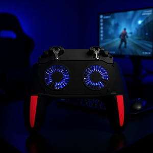 Pro Gaming Gamepad Dual Cooling <b>Fan</b> Enhanced <b>Controls</b> Ergonomic Grip For Cell Phone Bluetooth Devices - Product Image 2