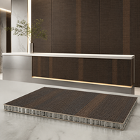 Panel Sarang Lebah Aluminium Ramah Lingkungan Tahan Api dan Tahan Kelembapan Warna Cokelat Tua Khusus untuk Pelapis Interior