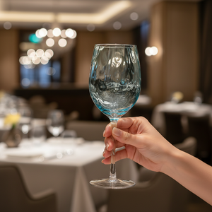 Màu Xanh nước gợn cốc màu đỏ độc đáo tùy chỉnh rượu vang thủy tinh đặt cho các bên kinh doanh và sử dụng gia đình hàng ngày - Product Image 3