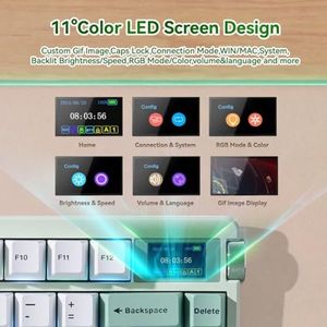 Teclado Mecánico Inalámbrico OEM ODM Nova75, Teclado para Juegos, Trimodal, Bluetooth, 2.4GHz, USB-C, Retroiluminación RGB, Placa FR4, Interruptores Intercambiables <span class=keywords><strong>en</strong></span> Caliente - Product Image 2