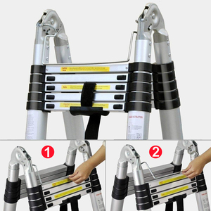 Échelle <span class=keywords><strong>télescopique</strong></span> double face en aluminium robuste de 6,2 m, échelle extensible portable de sécurité - Product Image 4