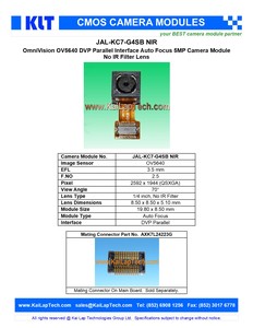 OmniVision OV5640 DVP Giao Diện Song Song Tự Động Lấy Nét 5MP <span class=keywords><strong>Camera</strong></span> <span class=keywords><strong>Module</strong></span> JAL-KC7-G4SB NIR - Product Image 2