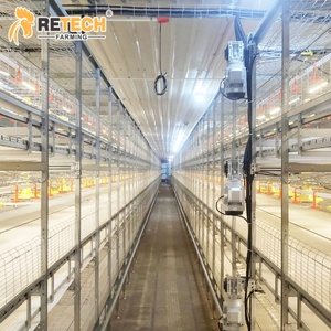 36,000 case di pollo sistema di sollevamento del pavimento della griglia per la batteria gabbia attrezzature con sistema di pulizia del letame - Product Image 3