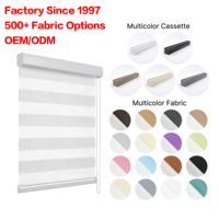 Persianas Enrollables Zebra de Doble Capa con Filtro de Luz y Varios Colores, Modernas para Ventanas Francesas