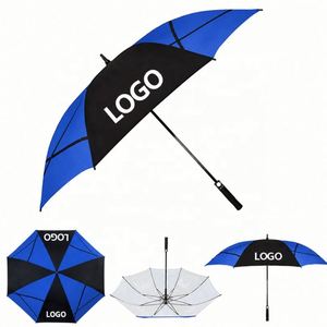 Paraguas de Golf Grande de 30 Pulgadas con Doble Toldo, Resistente al Viento, para Sol y Lluvia, con Impresión de Logotipo Personalizado, Venta al Por Mayor - Product Image 1