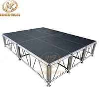 Plateforme de scène modulaire portable en aluminium pour mariages et événements en plein air
