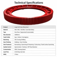 Nouveau module OEM de grande taille, engrenage droit en acier forgé, couronne d'engrenage, roue dentée robuste pour four rotatif, broyeur à boulets, taille personnalisée Yogie
