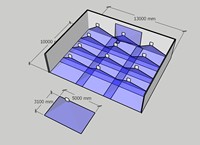 Visualisations en taille réelle de maisons numérisées avec projecteur laser DLP 10000 lumens, système de projection proportionnelle pour la conception de maisons