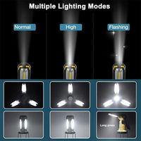 Lampes de camping portables LED 3 en 1, lanterne pliante, lampe de poche d'urgence, lampe de tente, camping pour les situations d'urgence, la randonnée, la survie