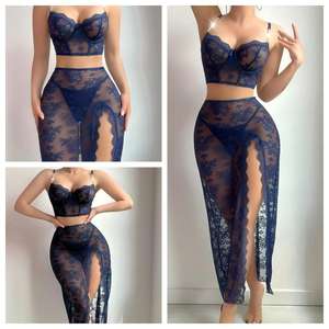 Sexy Damen-Nachthemd-Set Unterwäsche Bodysuits Transparent Durchsichtige Dessous XL Spandex/Polyester Hohe Qualität - Product Image 5