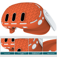 Meta pour Quest 3 Accessoires Housse de protection en silicone VR de haute qualité Ensemble de 6 pièces Housse de console en TPU