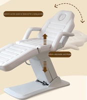 Fauteuil de Salon Électrique Multi-Scènes Convertible pour Extensions de Cils, Tatouage et Massage, avec Positions Assise, Semi-Inclinée, Plate et Allongée