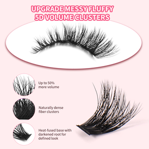 Vente en gros Promade Fans Appuyez sur les cils Livres DIY Cluster Lash Extension Kit Pre Cut Segment Lashes Private Label Lash Trays - Product Image 5