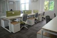 Escritorio de Oficina Moderno para 4 Personas, Tablero de Melamina Nivel E0, Proveedor Chino 2026