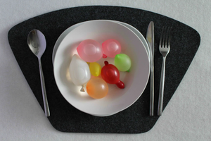 Tấm Lót Bàn Phòng Ăn Đặt Tiệc Cưới Cá Nhân Hiện Đại Tấm Lót Bàn Hình Quạt Bằng Nỉ Màu Đen Không Dệt Cho Bàn - Product Image 5