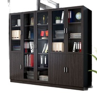 WJG-259X Armoire de classement de bureau en bois commerciale avec vitrine anti-explosion, bibliothèque et étagère modulables
