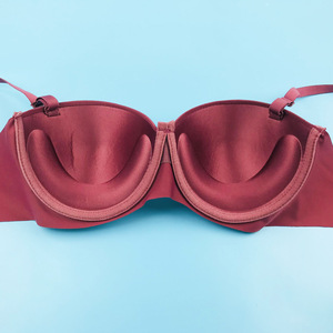 طقم ملابس داخلية بتصميم قوطي بلون موحد مع حمالة صدر مبطنة للنساء الشابات - Product Image 4