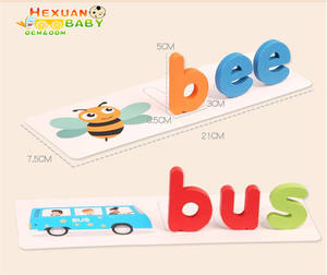 Giochi di Scramble di Parole 26 Lettere dell'Alfabeto Inglese Apprendimento Precoce Esercizi di Ortografia per Bambini Giocattoli in Legno - Product Image 6