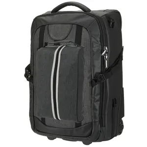 Rpet koper perjalanan daur ulang, dengan ransel mini dapat dilepas, tas troli liburan dengan tas mini tas oxford dengan roda