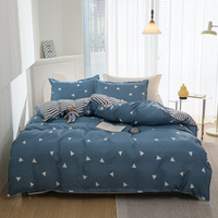 Parure de draps en coton brossé lavé style Ins pour chambre moderne et dortoir