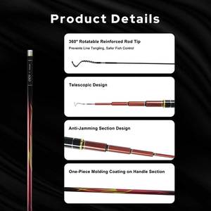 <span class=keywords><strong>Canne</strong></span> <span class=keywords><strong>à</strong></span> pêche en carbone ultra-légère AEROKUN pour eau douce avec technologie taïwanaise H, dure et télescopique - Product Image 4