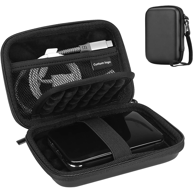 Custom Logo Shock Resistant Hard EVA 2.5 Inch Waterproof Portable Protective Storage Pouch for Laptop Hard Disk Travel Carry Box