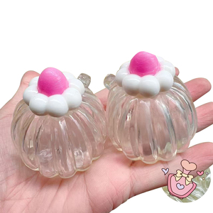 ขวดน้ำหอมใสแบบ DIY รูปทรงเปลือกหอยเป่าลม ชิ้นส่วนประกอบสำหรับบรรเทาความเครียด ลูกบอลเปล่าสำหรับบีบคลายเครียด ภาชนะใส่ของเล่นบีบ - Product Image 1
