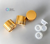 Capsules métalliques de haute qualité de 18 mm avec joint d'étanchéité en feuille d'or estampée à chaud, vente en gros, pour pots et bouteilles de cosmétiques, huiles essentielles et crèmes