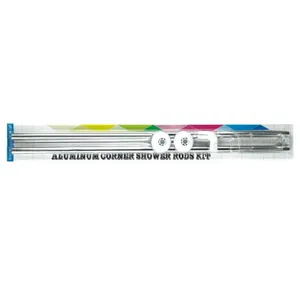 SANIPRO Offre Spéciale Accessoires <span class=keywords><strong>de</strong></span> Salle <span class=keywords><strong>de</strong></span> Bain Tringle <span class=keywords><strong>de</strong></span> Douche d'Angle en Métal Réglable Courbe et Télescopique en Forme <span class=keywords><strong>de</strong></span> L pour <span class=keywords><strong>Baignoire</strong></span> - Product Image 6