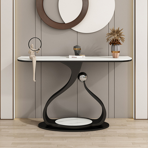 Mesa de Entrada Moderna de Lujo con Tablero de Roca, Consola Decorativa <span class=keywords><strong>para</strong></span> Sala de Estar, Mueble de Porche con Entrega a Domicilio, Decoración <span class=keywords><strong>para</strong></span> <span class=keywords><strong>Pasillo</strong></span> - Product Image 1