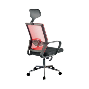 Silla Ejecutiva de Diseño Moderno Rojo, de Lujo, Respaldo Alto, Ergonómica, Completamente de Malla, para Oficina, Muebles Comerciales - Product Image 3