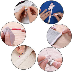Thread Set Magnetic Invisible Adhesive Fabric Portable Sewing Kit Home Travel Sewing Thread <b>Needles</b> Pins Measure with <b>Case</b> - Product Image 5
