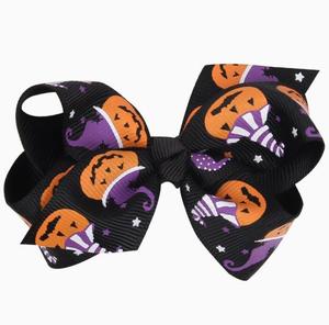 Nouveauté en gros : Accessoires capillaires pour enfants, nœud papillon Halloween transfrontalier <span class=keywords><strong>de</strong></span> haute qualité avec motif <span class=keywords><strong>de</strong></span> dessin animé effrayant et humoristique - Product Image 2