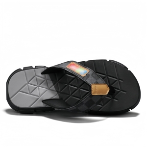 Tongs de plage décontractées pour hommes, design tendance estival avec couleurs assorties, <span class=keywords><strong>en</strong></span> PVC résistant et antidérapant, vente <span class=keywords><strong>en</strong></span> gros - Product Image 4