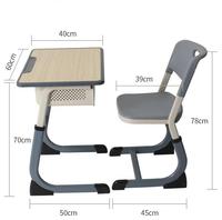 Ensemble d'école primaire unique personnalisé bureau et chaise d'étudiant pour salle à manger chambre salon-mobilier scolaire