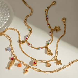 Nouveau océan bricolage pendentif à breloque en acier inoxydable collier étanche 18k PVD enduit mode étoile pendentif collier cadeau - Product Image 5