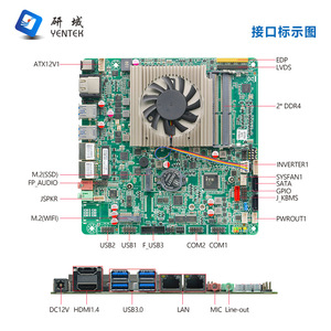 Placa Base Industrial Mini-ITX Yentek I5 8260U, Red Dual, 2 SATA, DDR4, Doble Canal - Product Image 2