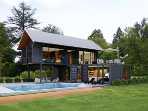 Choyueh แปลนบ้านคอนเทนเนอร์รูปตั<span class=keywords><strong>ว</strong></span> L <span class=keywords><strong>พ</strong></span>ร้อม<span class=keywords><strong>2</strong></span>ห้องนอนและแผ่นโลหะ-36ตร. ม.-290FT2<span class=keywords><strong>พ</strong></span>ร้อมสระว่ายน้ำ - Product Image 4