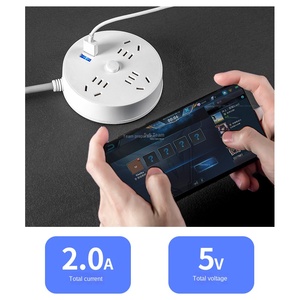 Yachi đề nghị bảng sạc <span class=keywords><strong>USB</strong></span> 10A 3 AC gỗ hạt trang trí ổ cắm mở rộng Plug-in đa chức năng Bảng cắm đĩa - Product Image 4