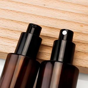 Flacone vuoto in vetro ambrato da 4 once con etichetta flacone spray in vetro nero opaco viola da 100 ml con pompa nera - Product Image 4