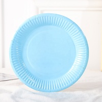 Assiette ronde jetable en papier écologique blanc non couché de 9 pouces pour les fêtes