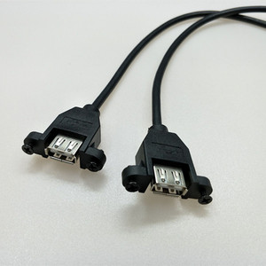 Lung Kay <b>USB</b> <b>2.0</b> AM to AF Extension Cable Black Copper Wire 3A Fast Charging Data Cable With Screws And Nuts - Product Image 4