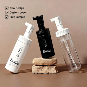 Bouteille vide en PET blanc pour mousse, 100ml, 150ml, 200ml, pour nettoyant <span class=keywords><strong>visage</strong></span>, avec couvercle, vente en gros - Product Image 1