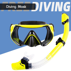 Masque de plongée pour adultes et ensemble de tuba sec avec lentille en verre trempé pour les sports nautiques - Product Image 3