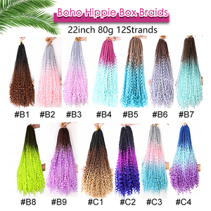 14 pulgadas Boho Box Crochet Hair Bohemian Goddess <span class=keywords><strong>River</strong></span> Bob Box Trenza Crochet Trenzas - Product Image 5