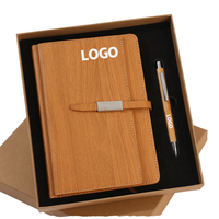 Journal intime personnalisé A5 en cuir PU Ensemble bloc-notes d'entreprise avec logo pour offrir des cadeaux de Noël