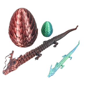 Telur Plastik Cetak 3D Ukuran Besar 18cm + Naga 60cm Dekorasi Dalam Ruangan Halloween Natal Telur Paskah G25-826 - Product Image 1